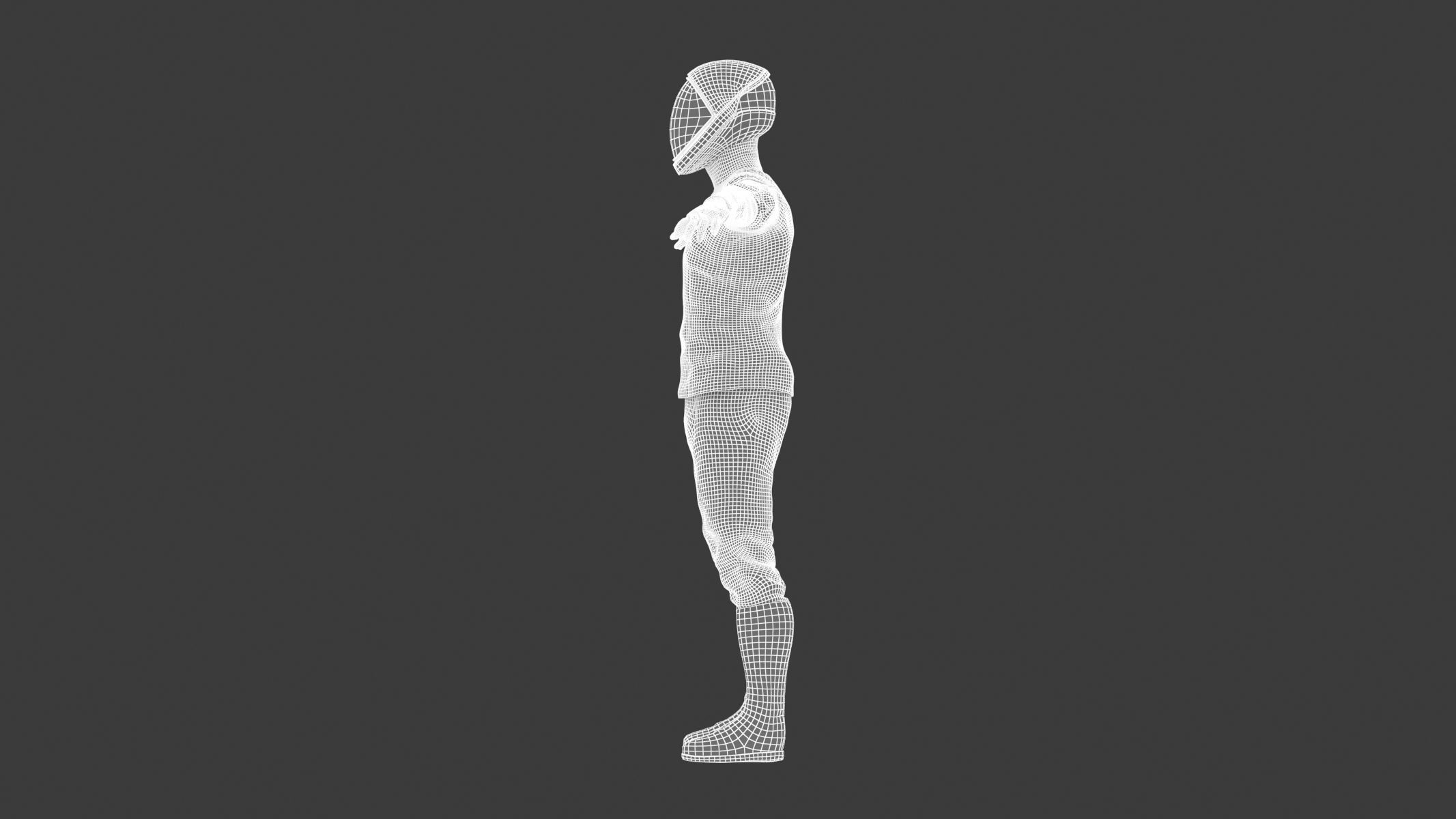 Spacesuit SpaceX Dragon Starman 2 Low-poly 3D model_26