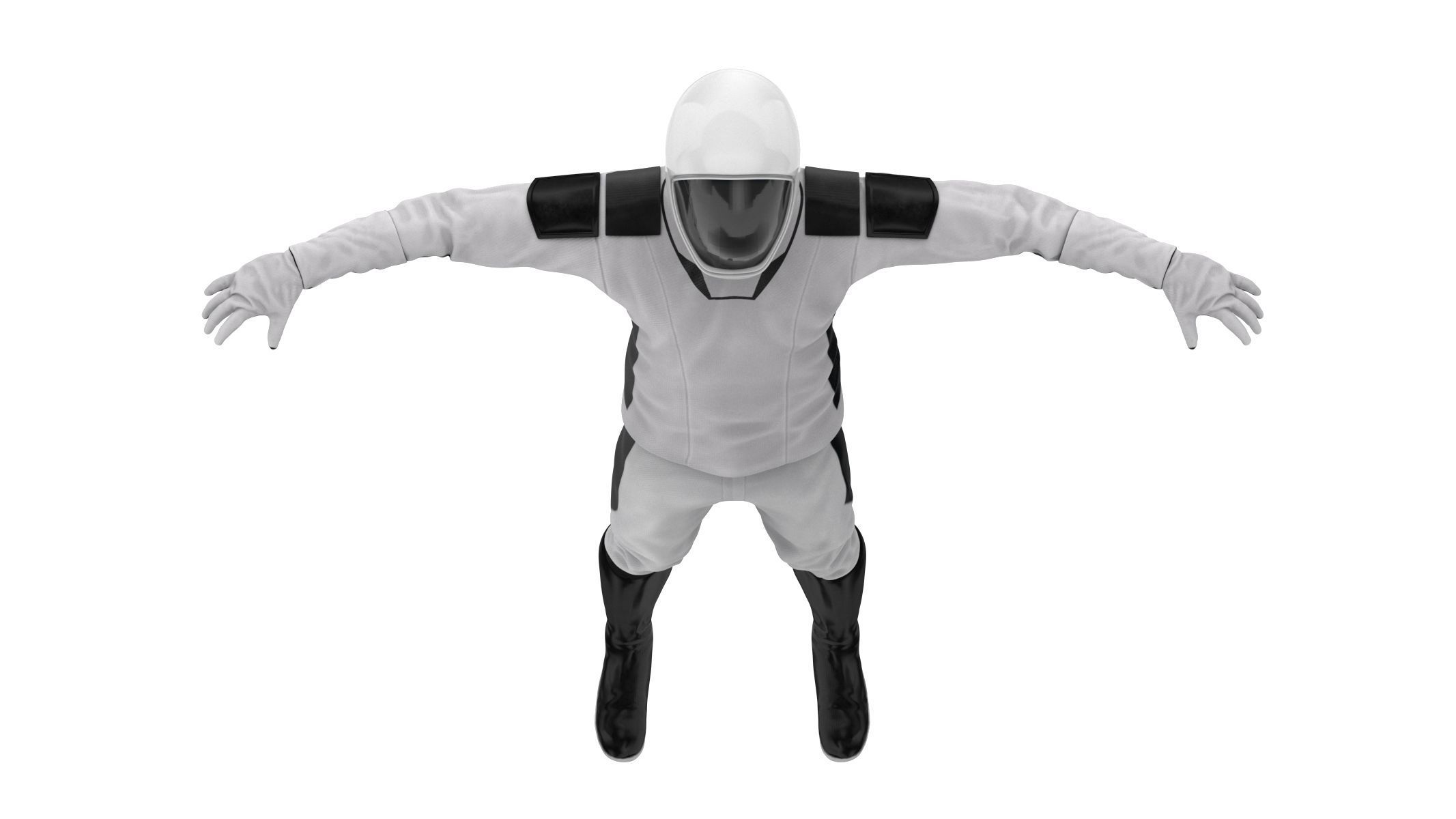 Spacesuit SpaceX Dragon Starman 2 Low-poly 3D model_8
