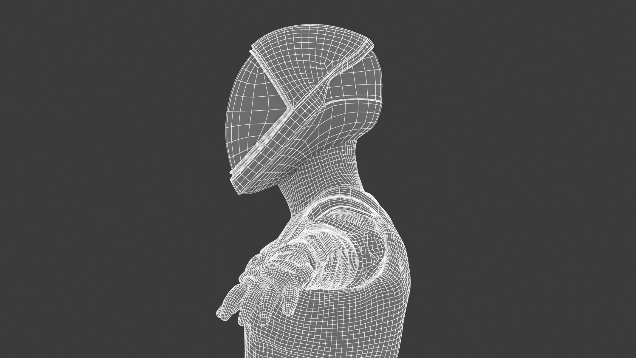 Spacesuit SpaceX Dragon Starman 2 Low-poly 3D model_36