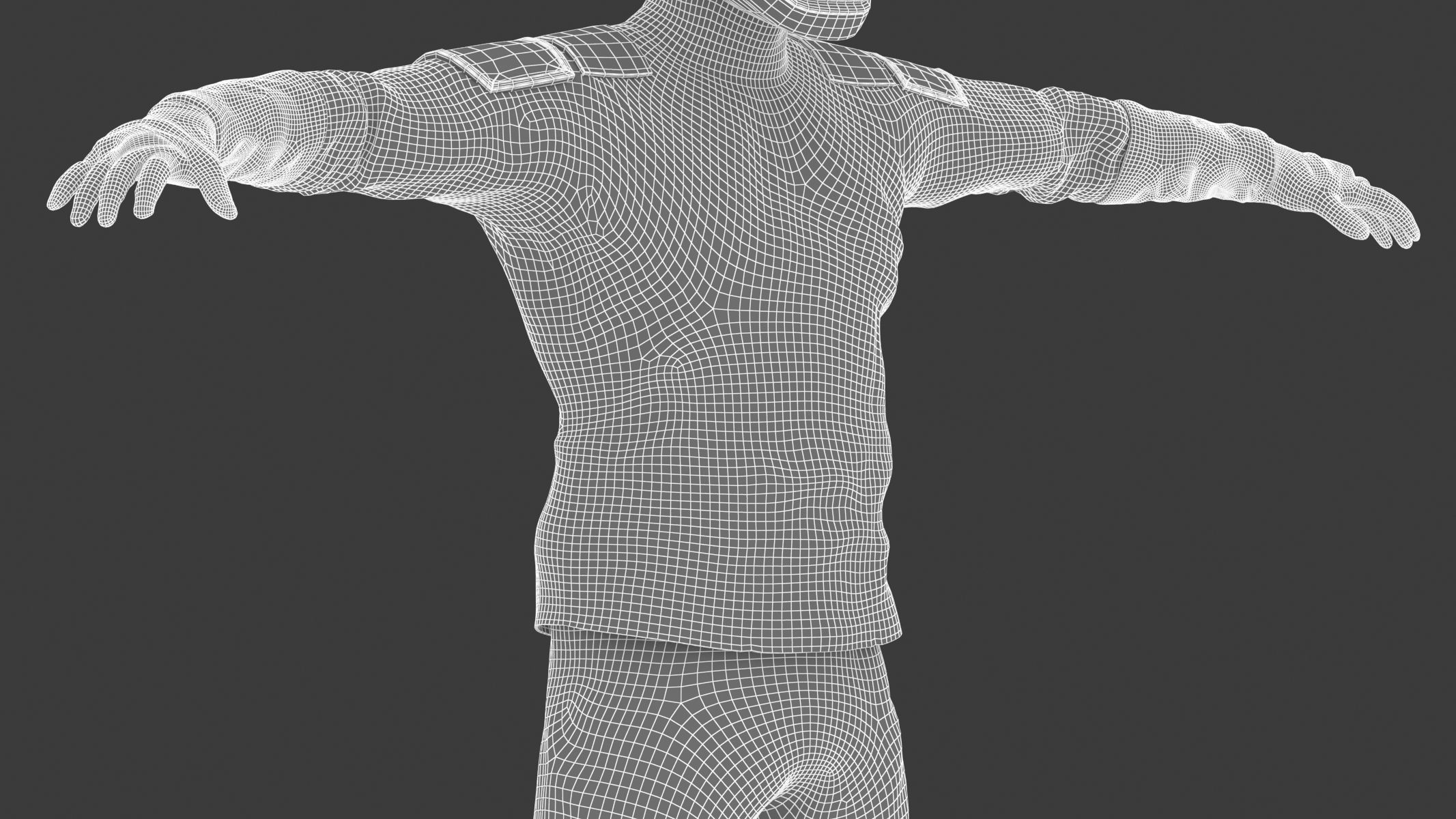 Spacesuit SpaceX Dragon Starman 2 Low-poly 3D model_31