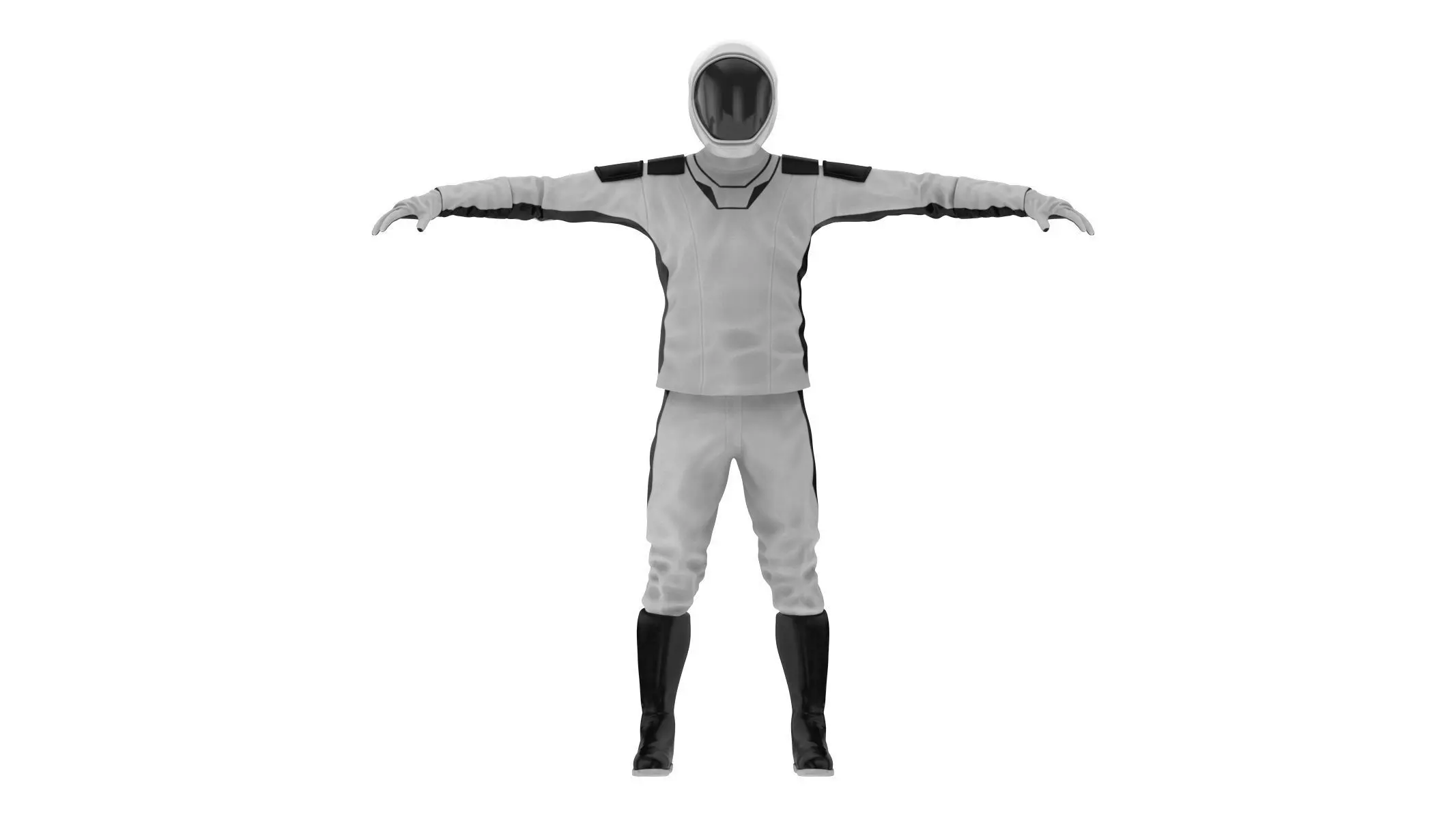 Spacesuit SpaceX Dragon Starman 2 Low-poly 3D model_0
