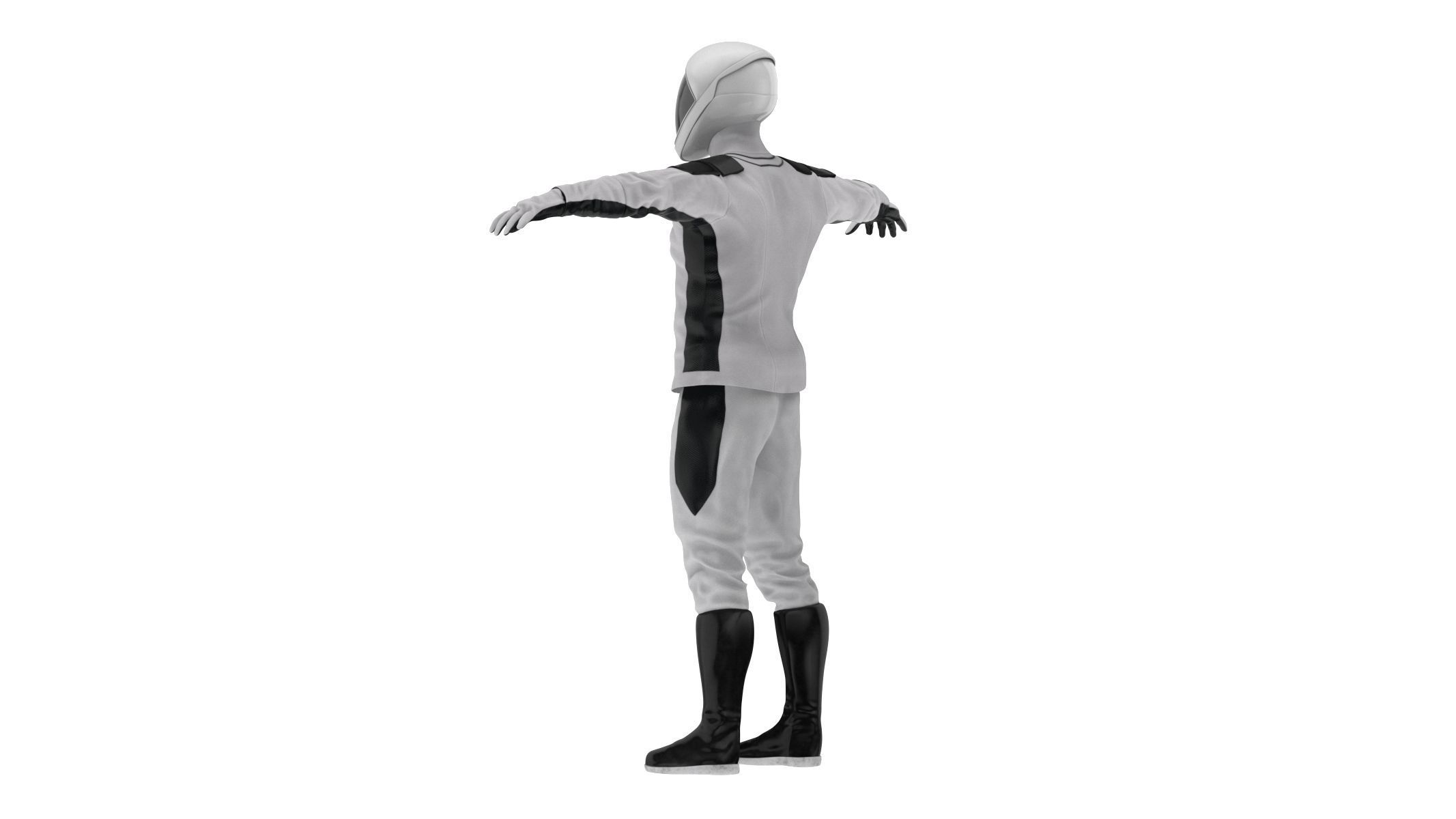 Spacesuit SpaceX Dragon Starman 2 Low-poly 3D model_5