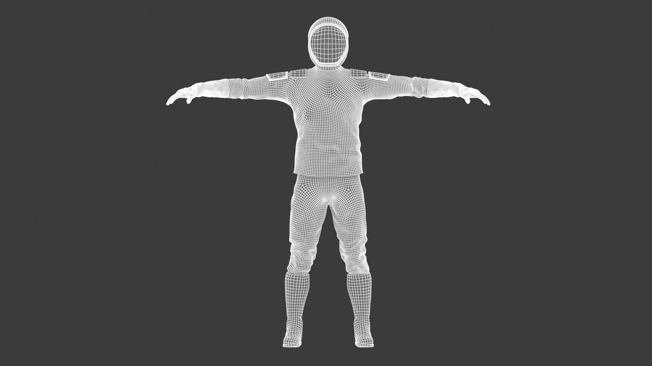 Spacesuit SpaceX Dragon Starman 2 Low-poly 3D model_20