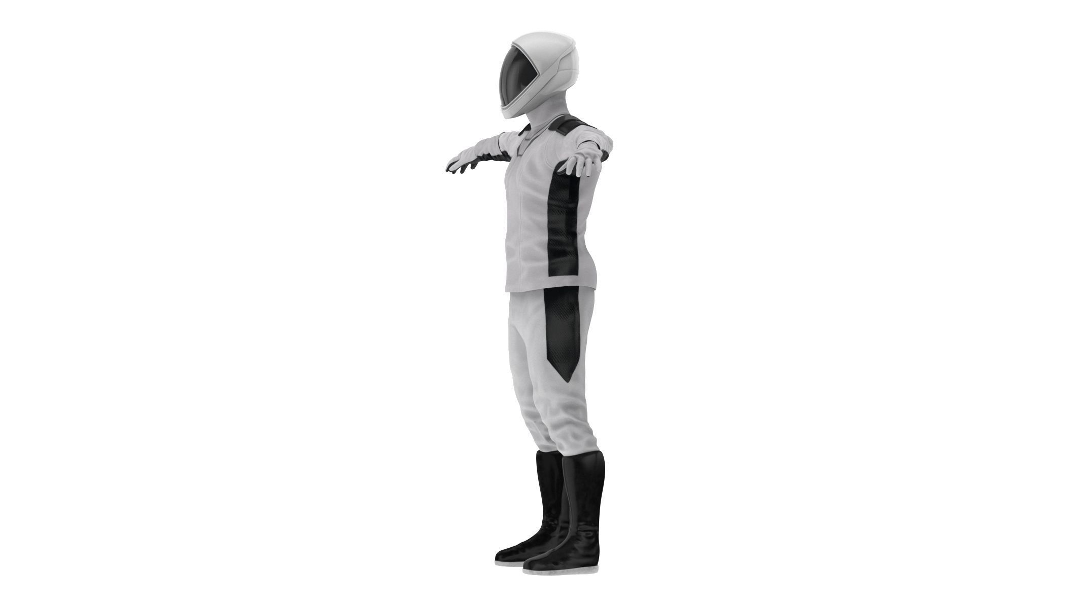 Spacesuit SpaceX Dragon Starman 2 Low-poly 3D model_6