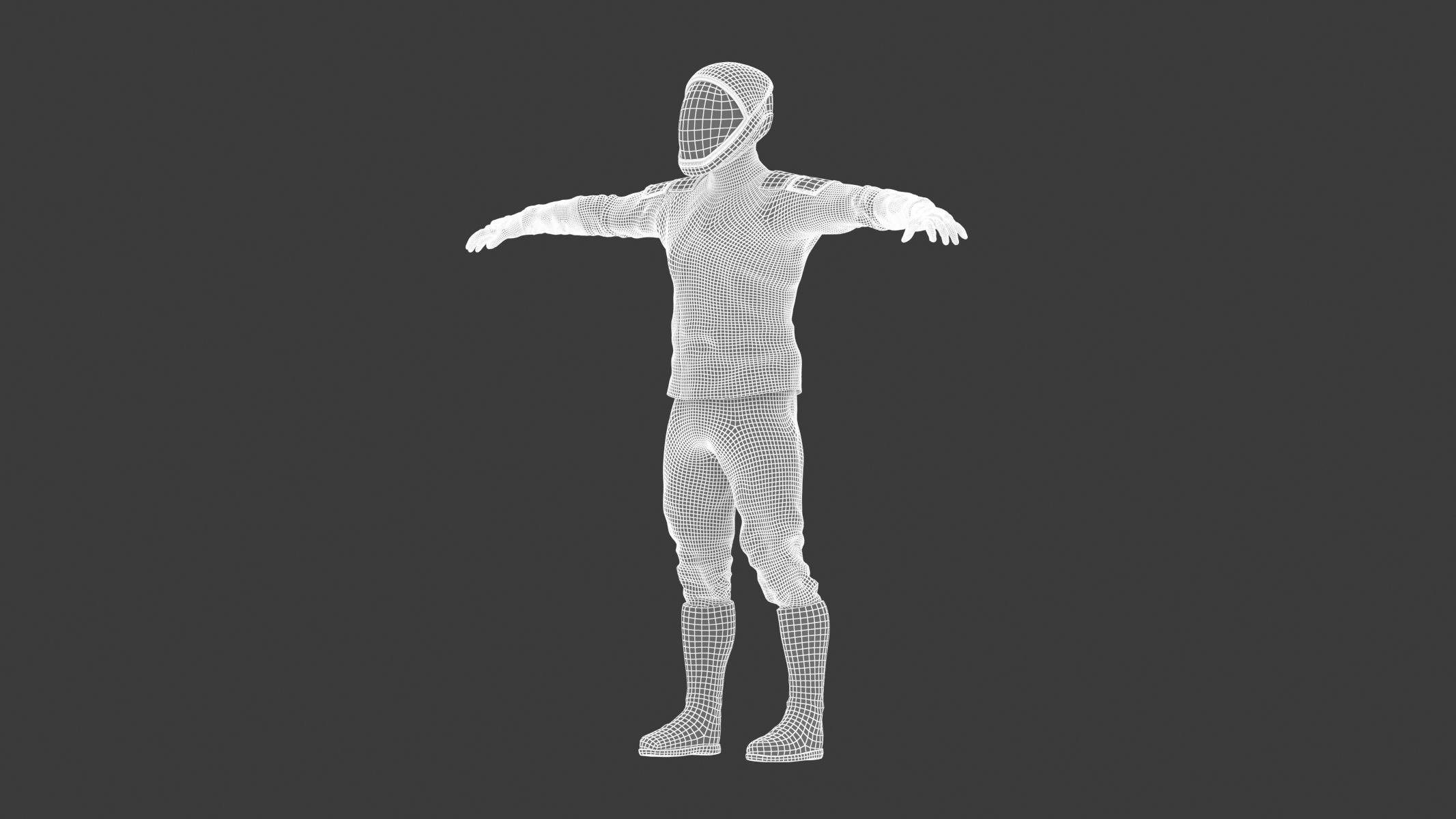 Spacesuit SpaceX Dragon Starman 2 Low-poly 3D model_27
