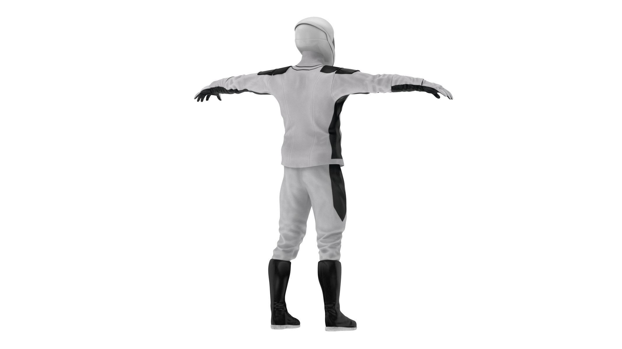 Spacesuit SpaceX Dragon Starman 2 Low-poly 3D model_3