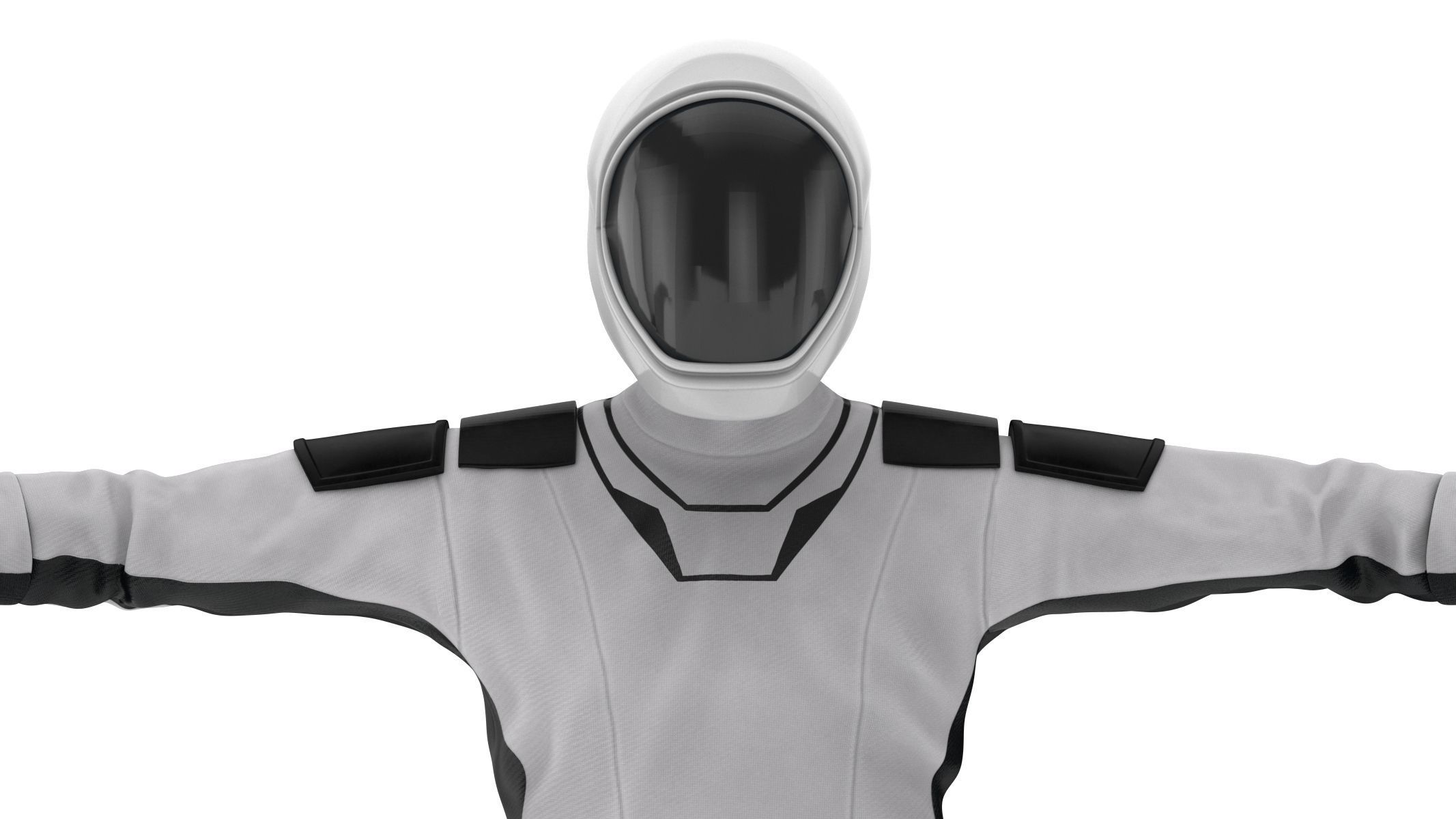 Spacesuit SpaceX Dragon Starman 2 Low-poly 3D model_10