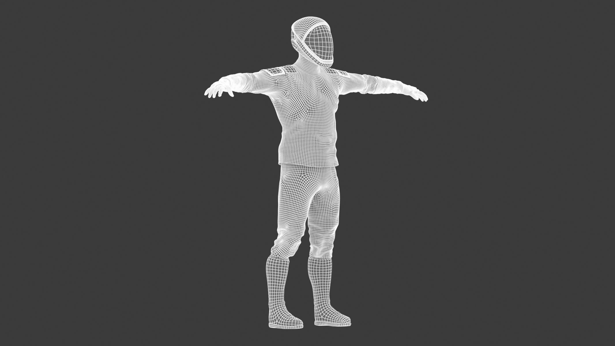 Spacesuit SpaceX Dragon Starman 2 Low-poly 3D model_21