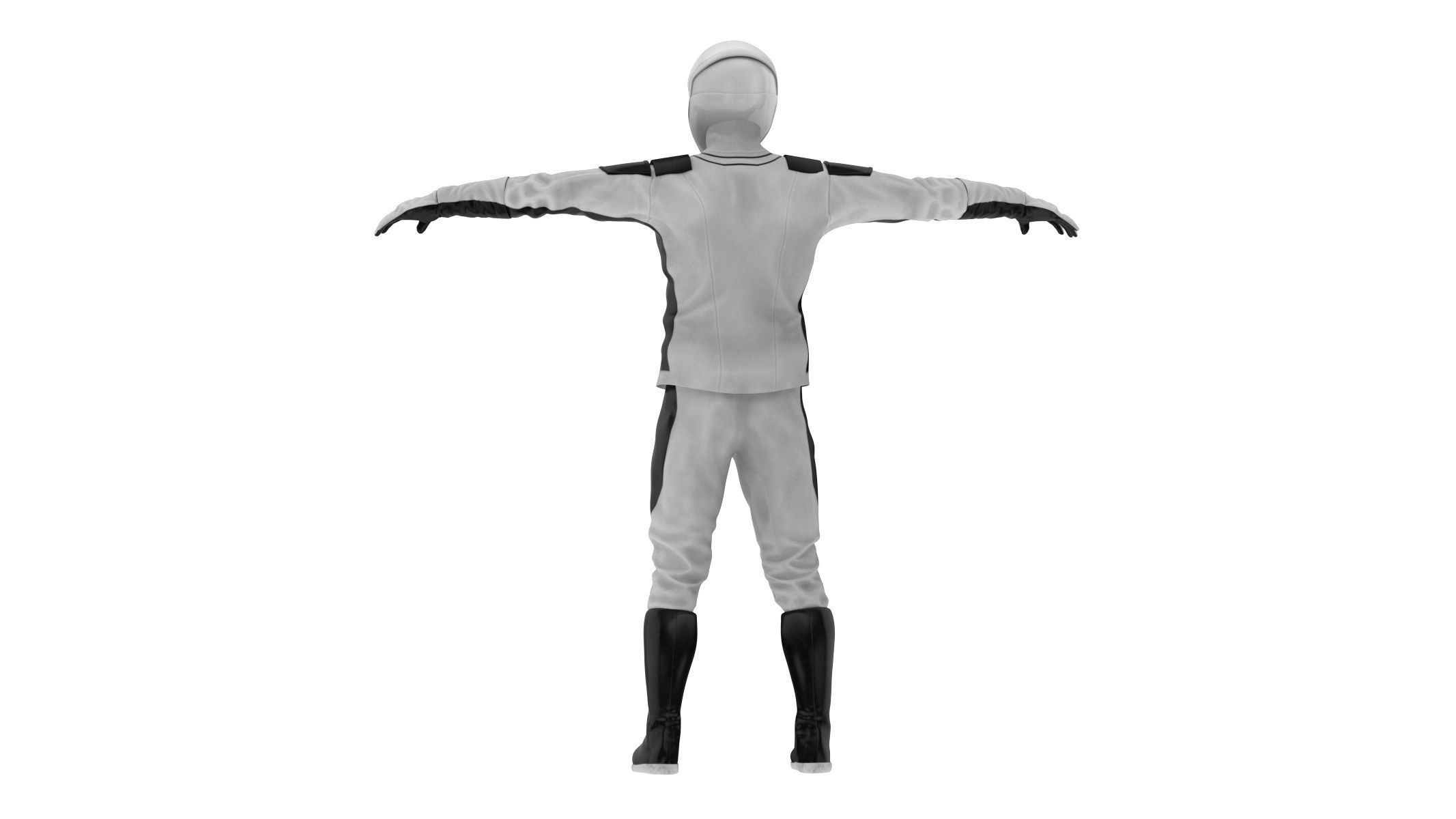 Spacesuit SpaceX Dragon Starman 2 Low-poly 3D model_4