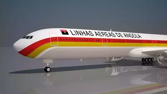 Angola Airlines 777-300ER 3D model