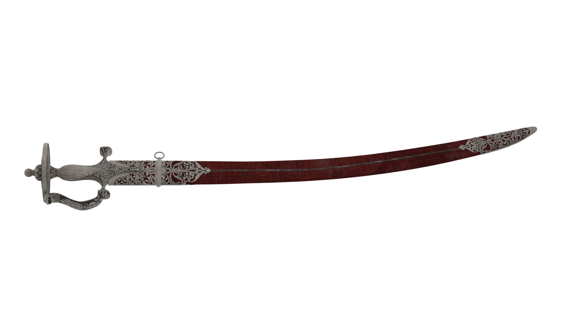 Talwar Sword Low-poly 3D model_3