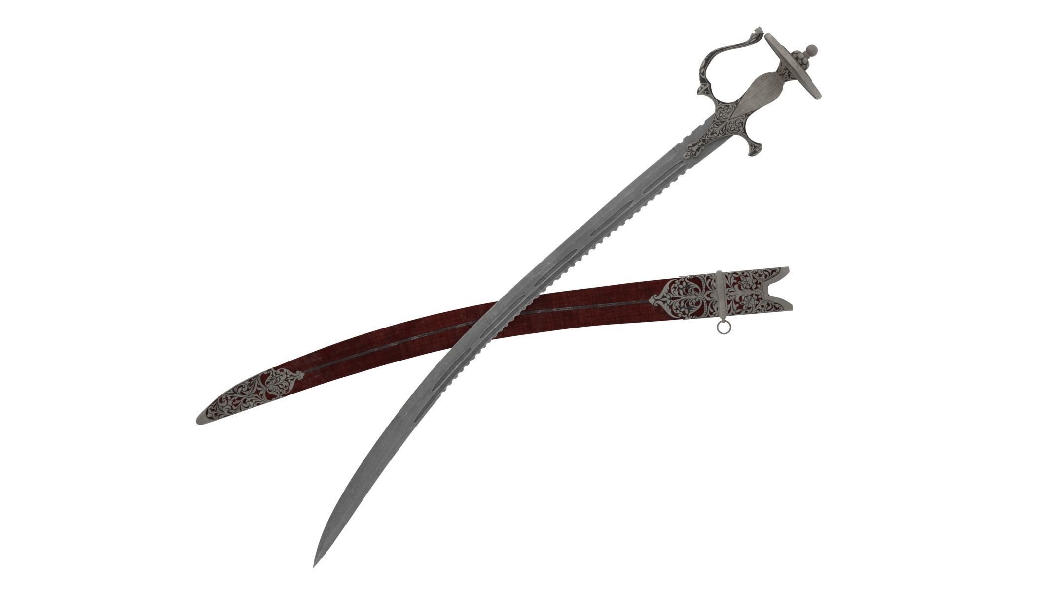 Talwar Sword Low-poly 3D model_5