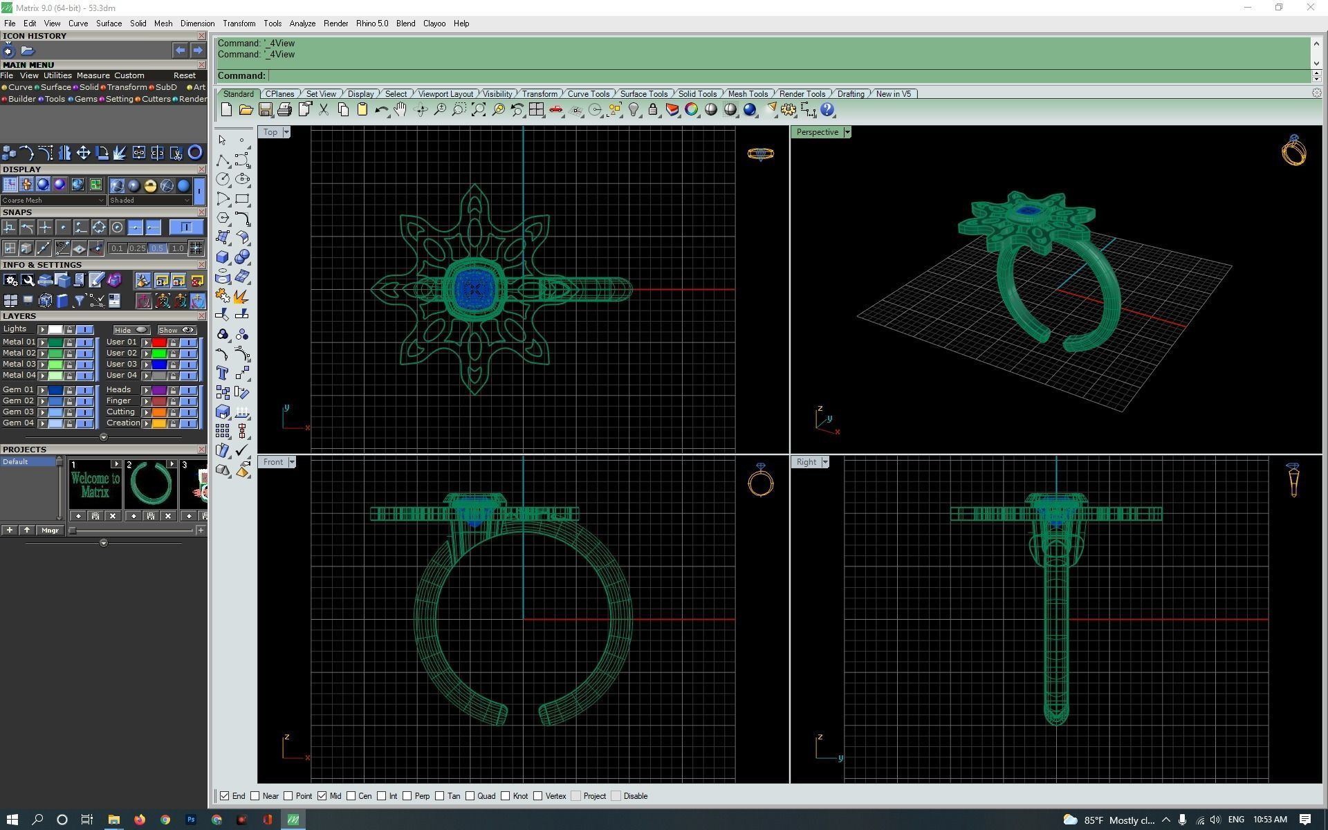 3d-model flower ring 3D print model_17