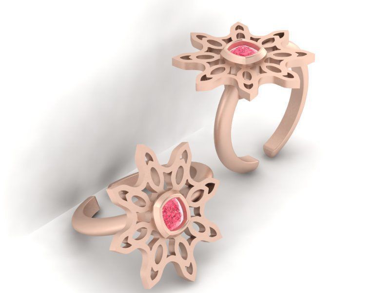 3d-model flower ring 3D print model_6