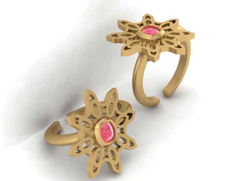 3d-model flower ring 3D print model_1