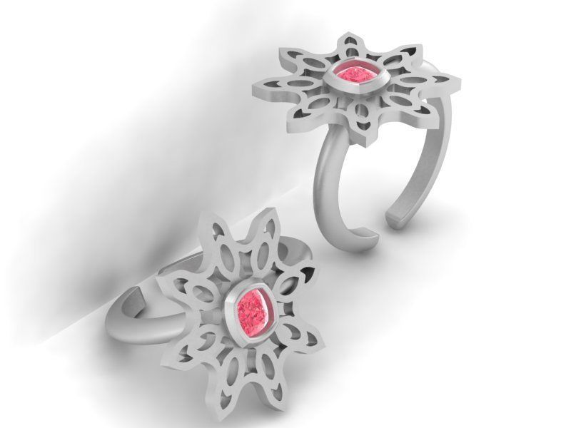 3d-model flower ring 3D print model_5