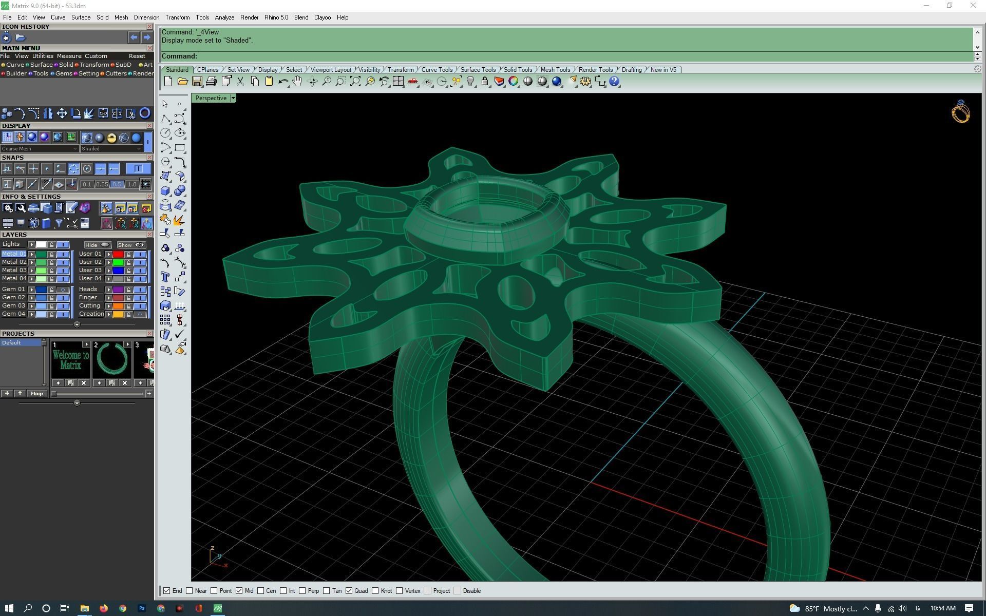 3d-model flower ring 3D print model_12