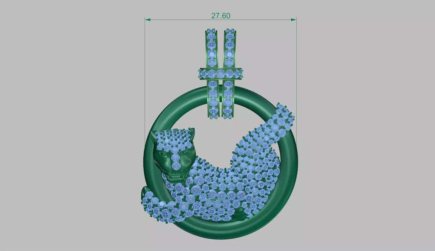 pendant diamond 3D print model_0