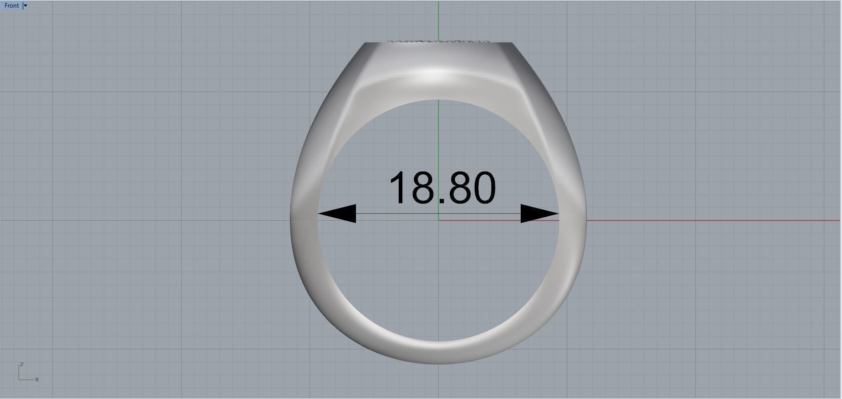 Letter Ring 3D print model_2