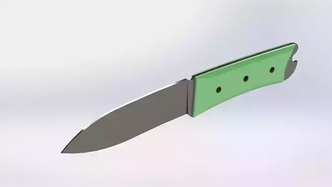 Knife Design 1 - SolidWorks CAD Model  3D model
