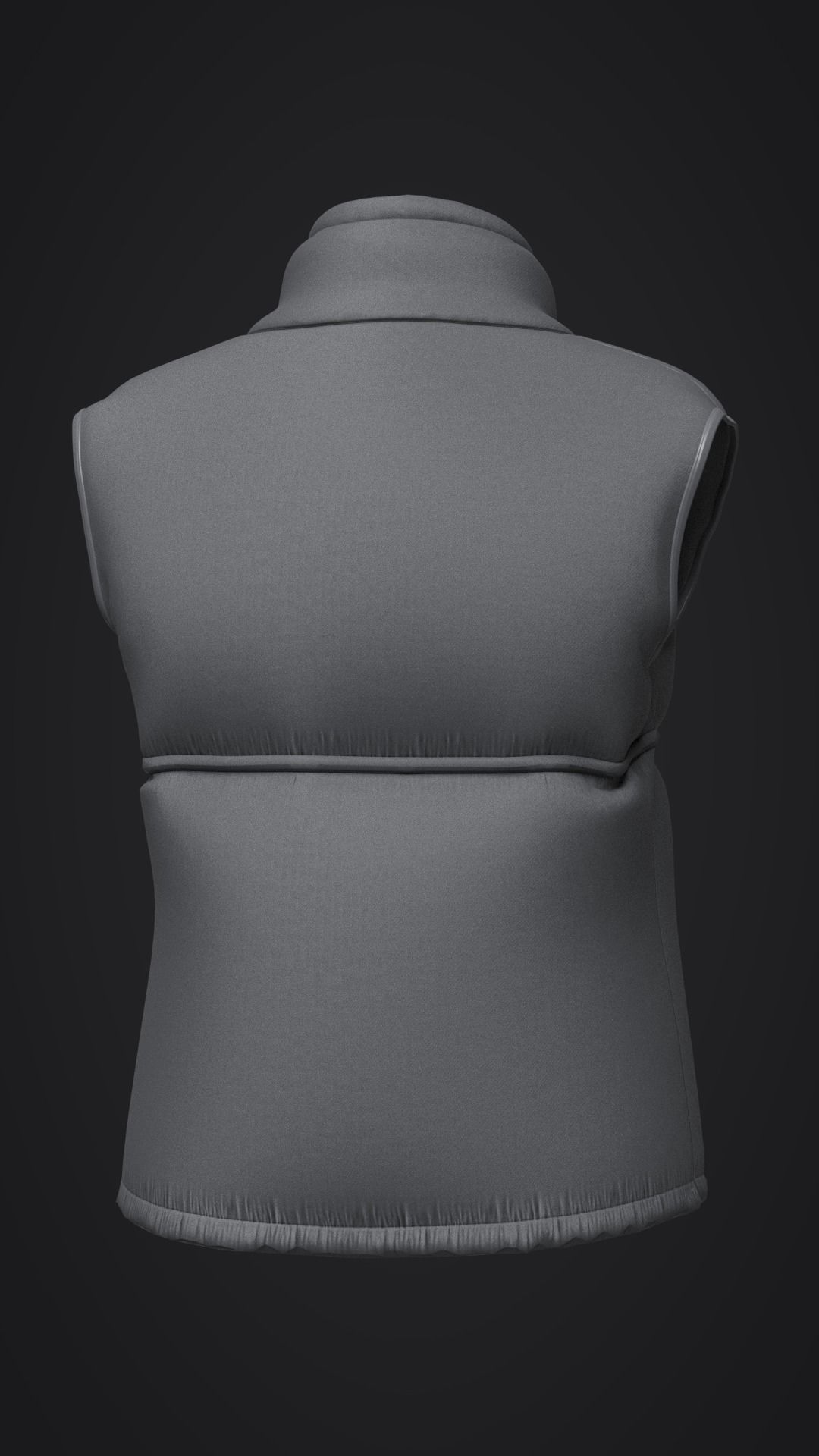 puffer jacket with sewing pattern 3D model_3