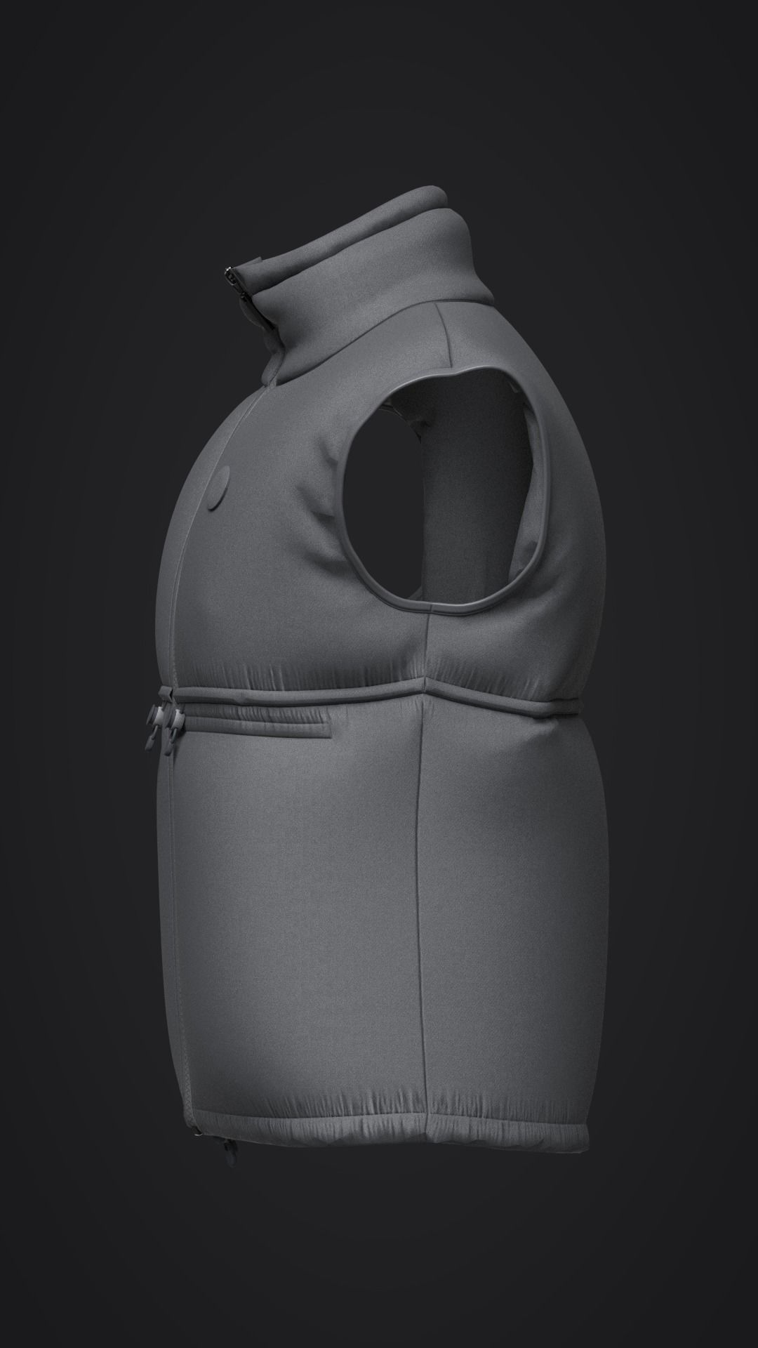 puffer jacket with sewing pattern 3D model_5