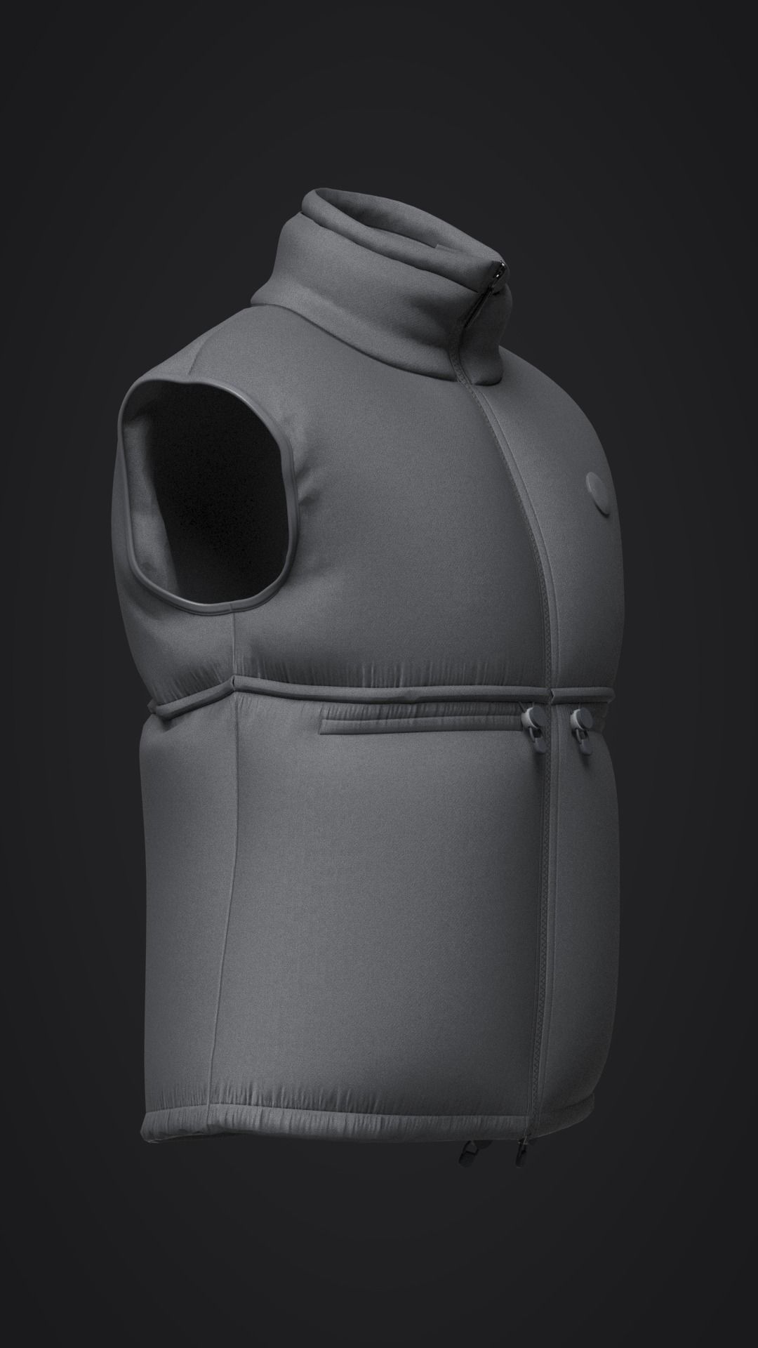 puffer jacket with sewing pattern 3D model_8