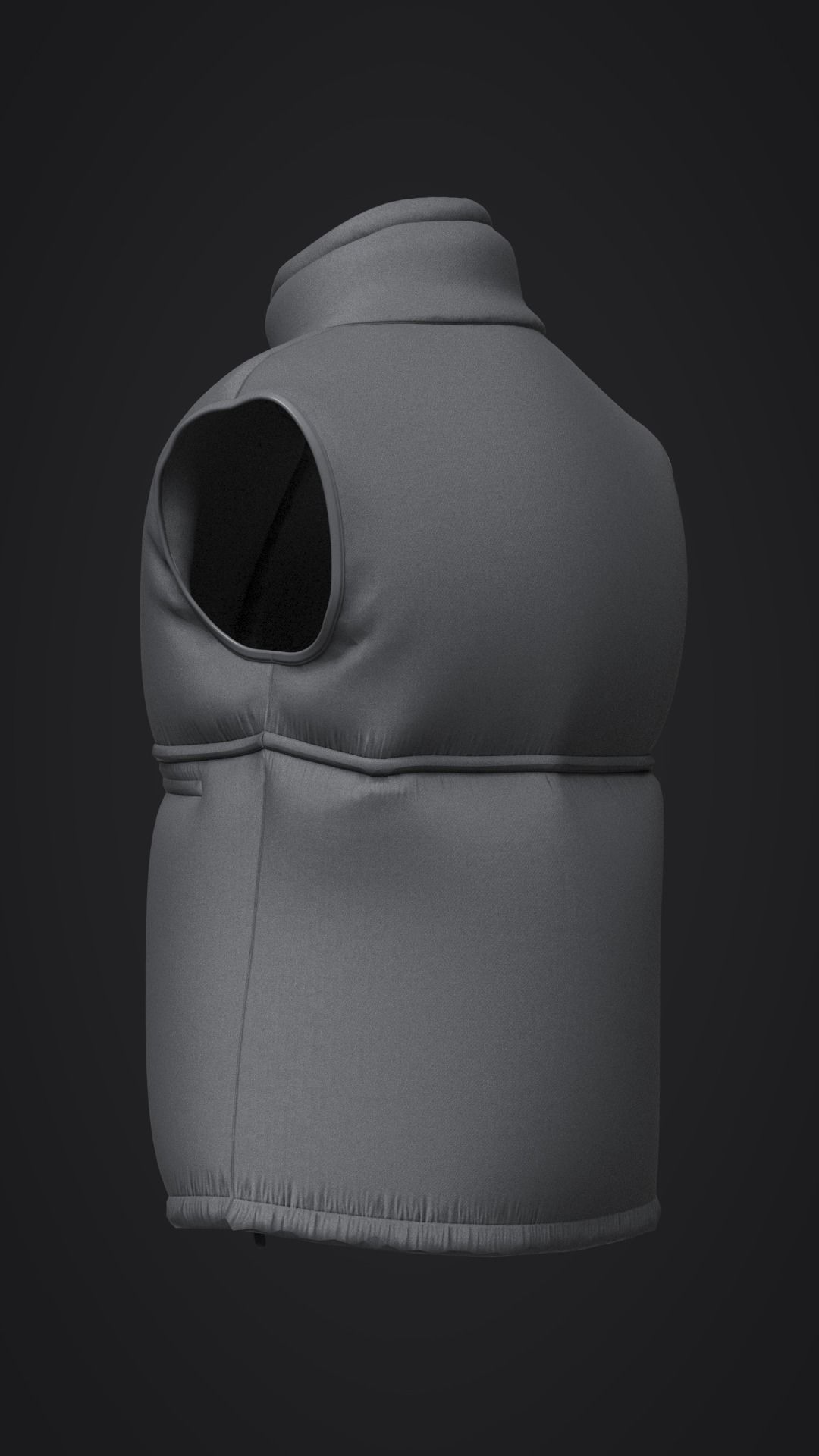 puffer jacket with sewing pattern 3D model_4