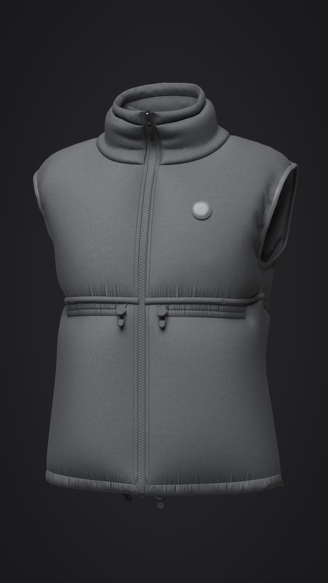 puffer jacket with sewing pattern 3D model_7