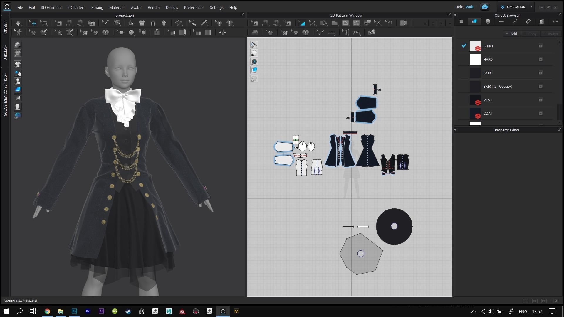 Vintage Female Outfit 1 3D model_3