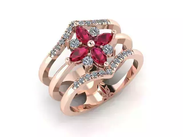 marquis and diamond ring