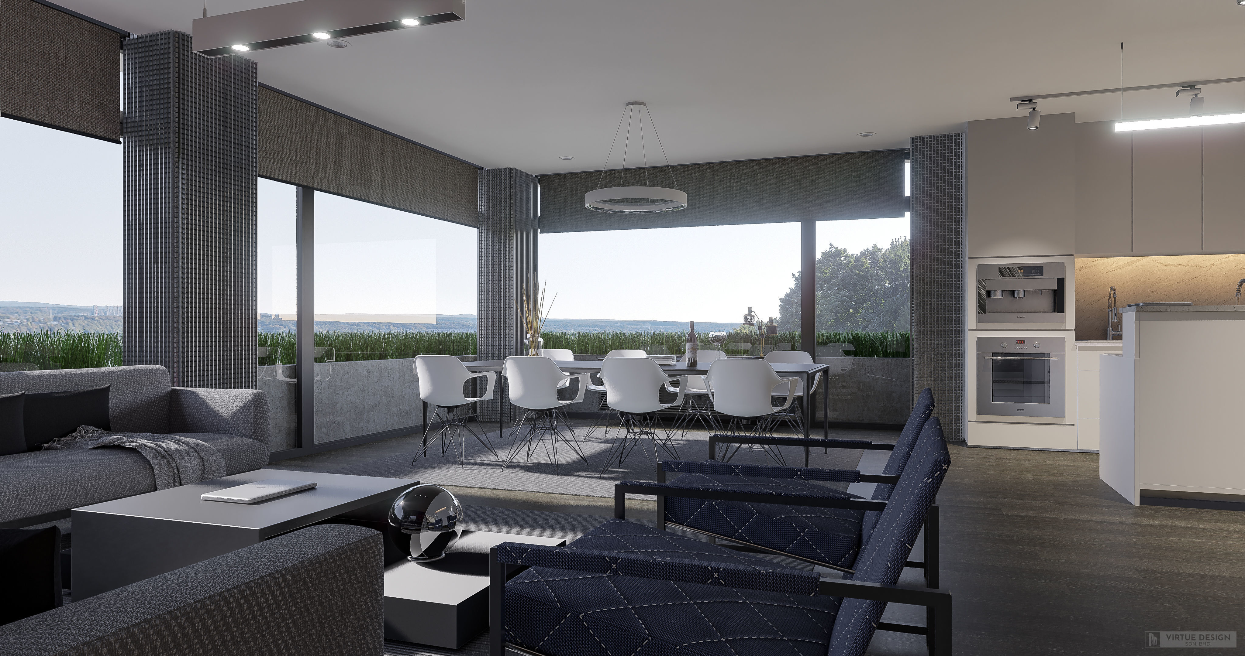 Modern living - B4 3D model_2