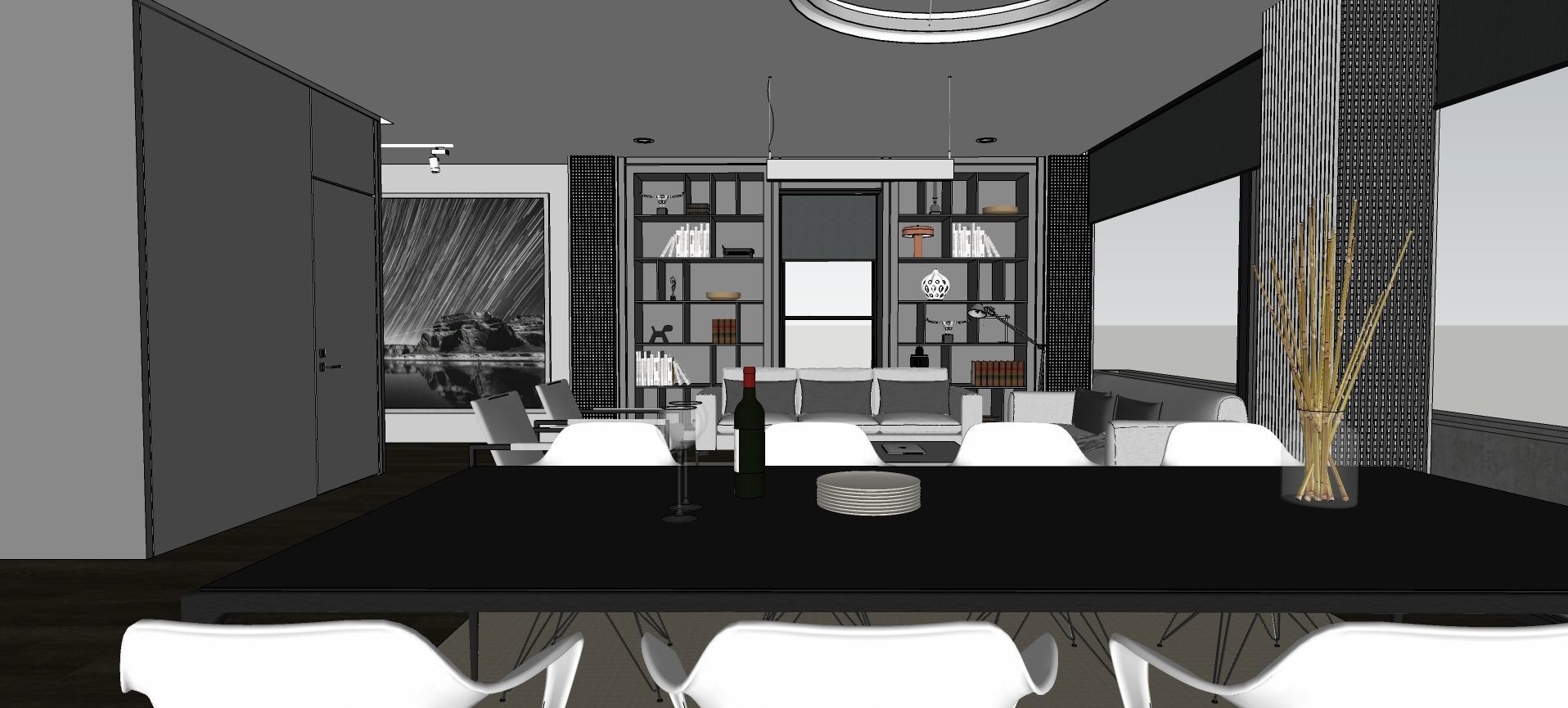 Modern living - B4 3D model_24