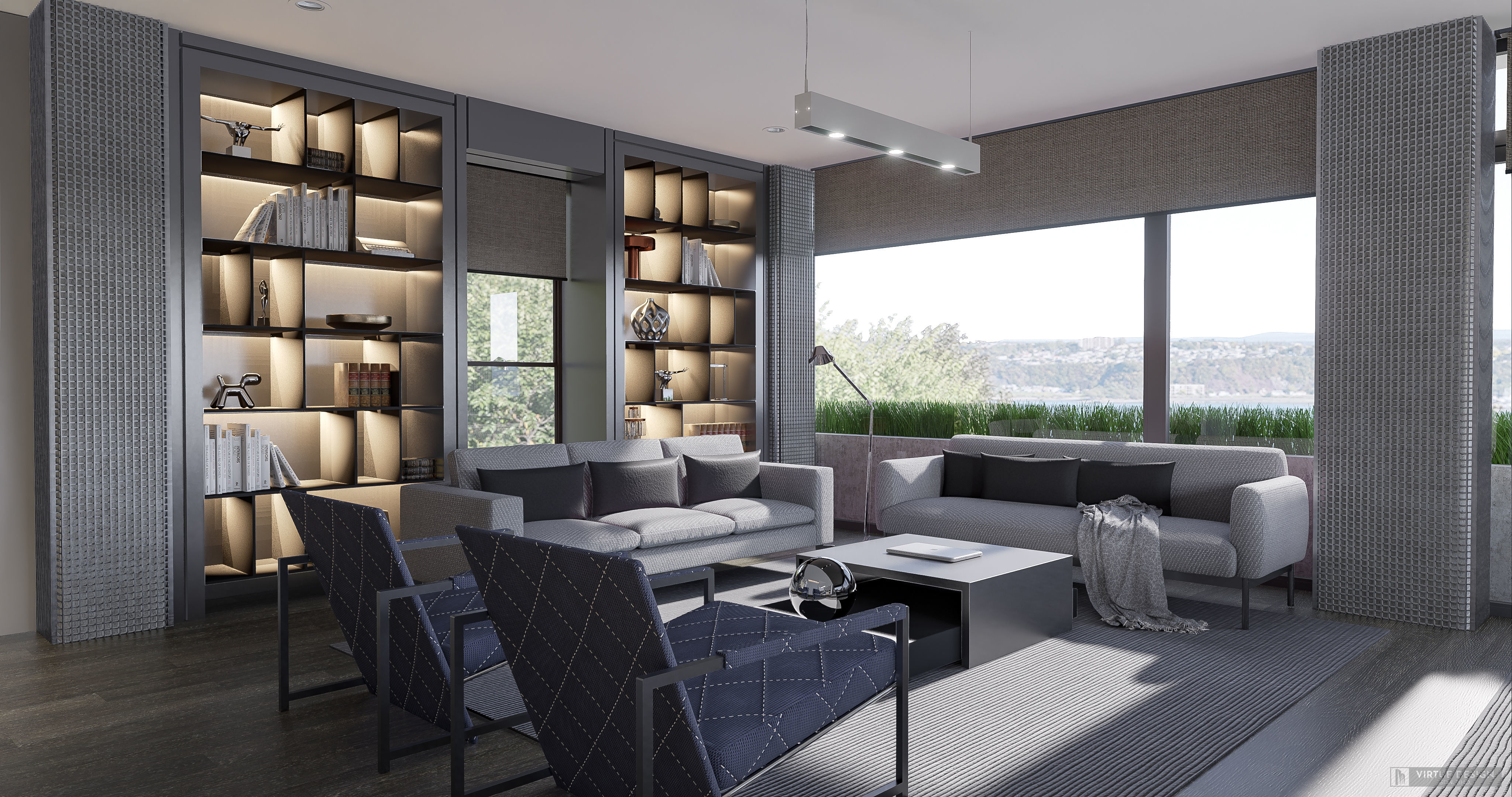 Modern living - B4 3D model_4