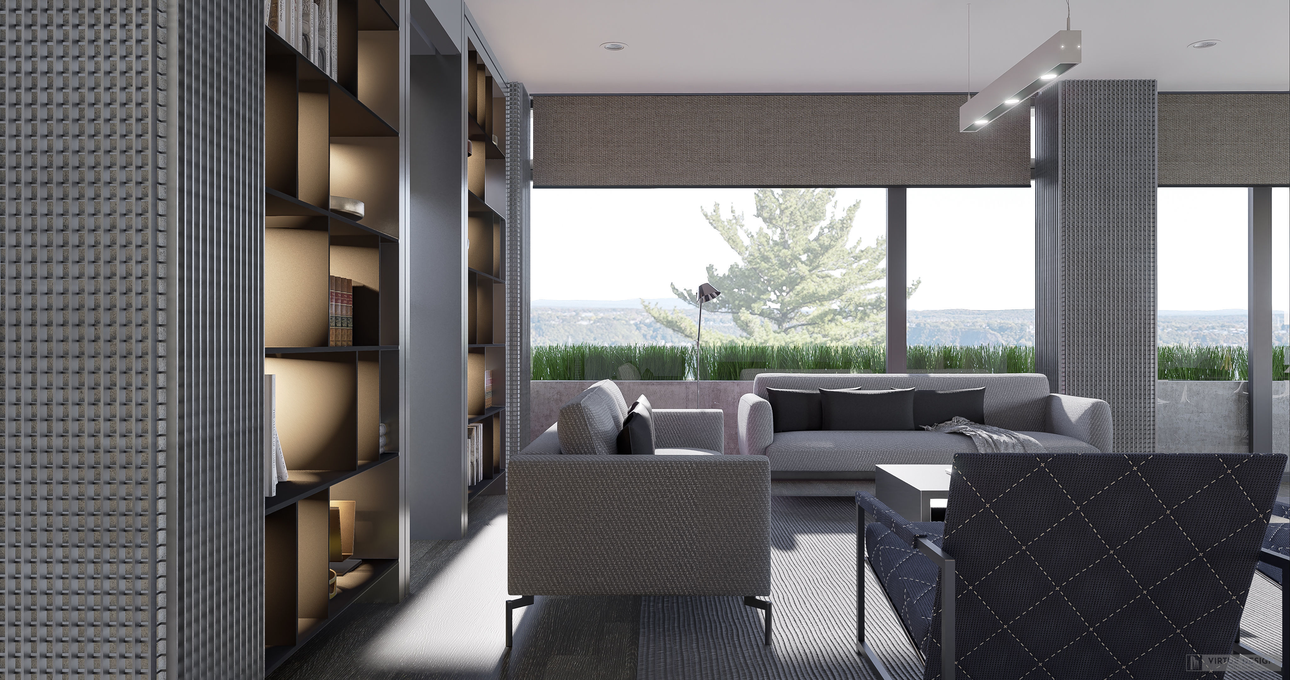 Modern living - B4 3D model_1