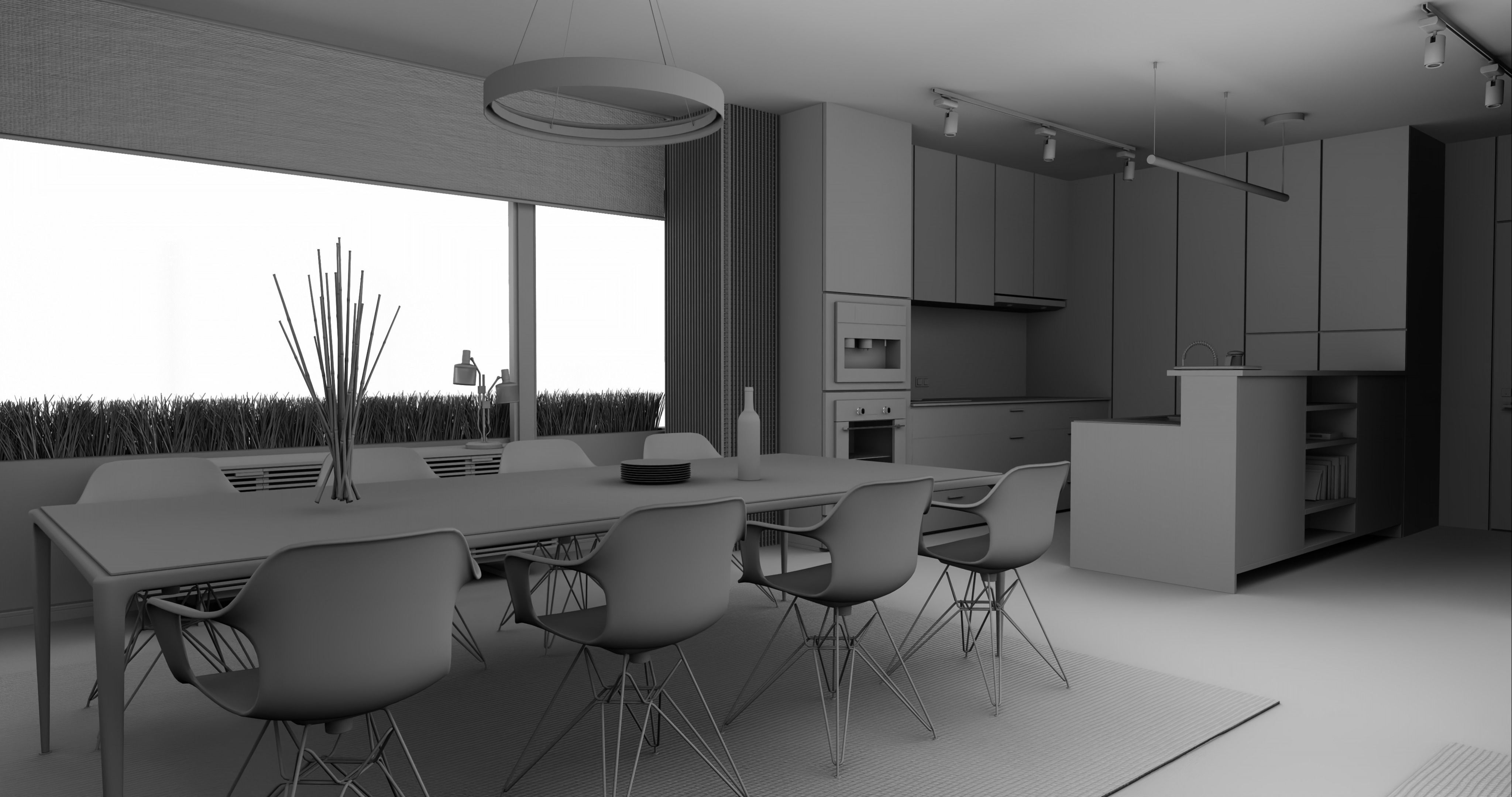 Modern living - B4 3D model_16