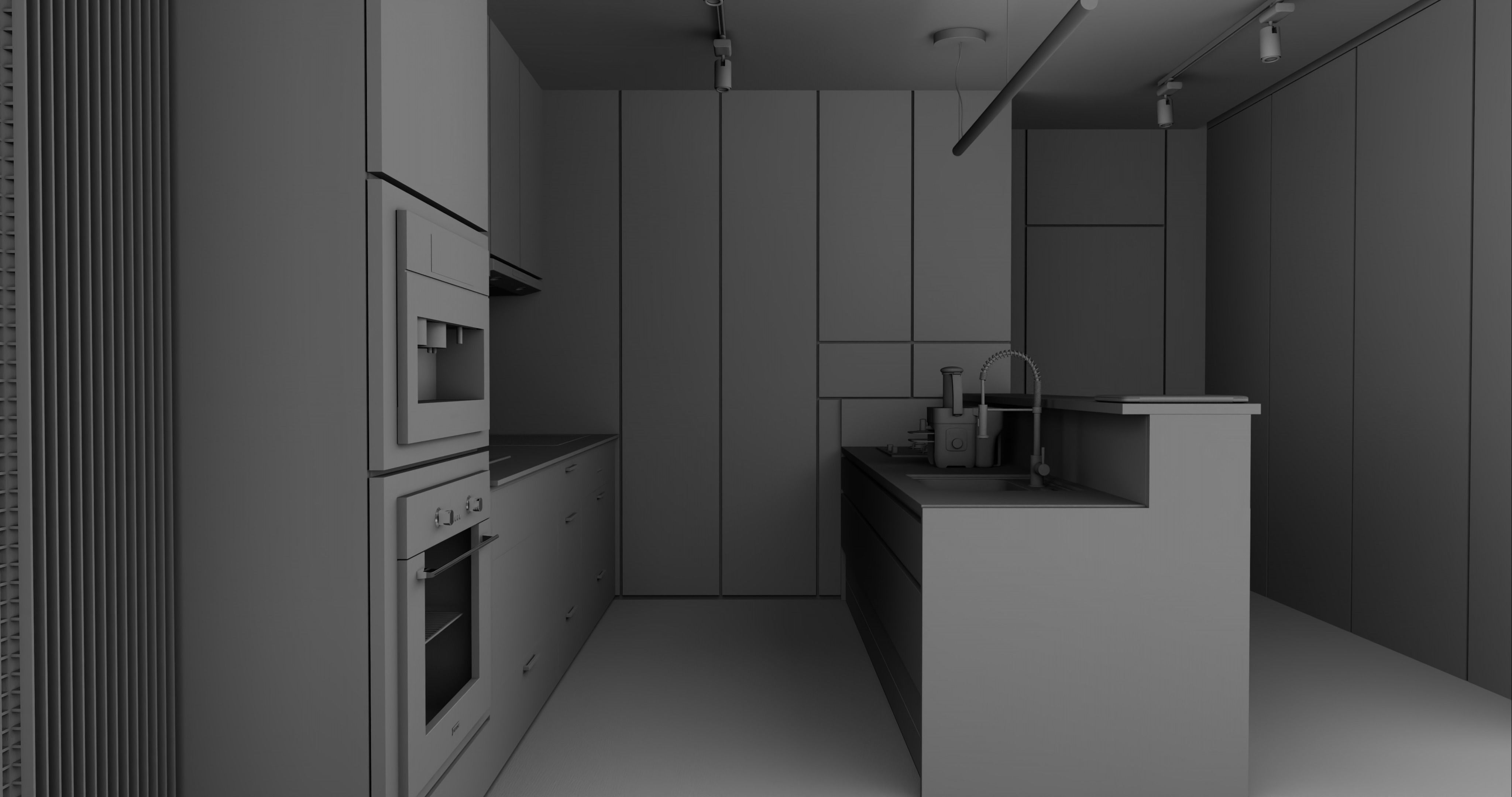 Modern living - B4 3D model_11