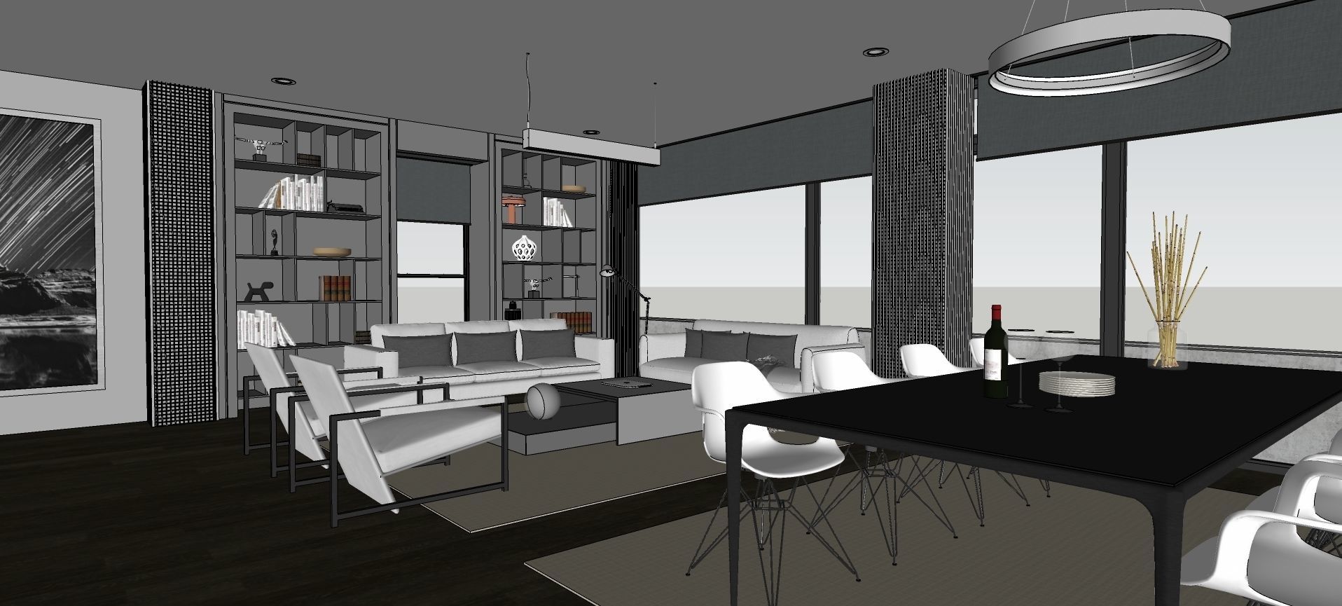 Modern living - B4 3D model_23