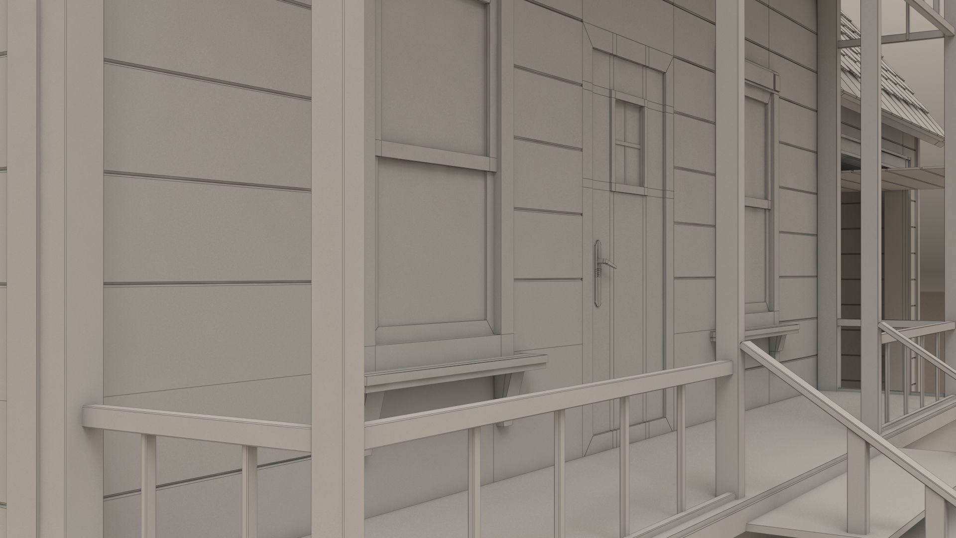 Cartoon House 3D model_11