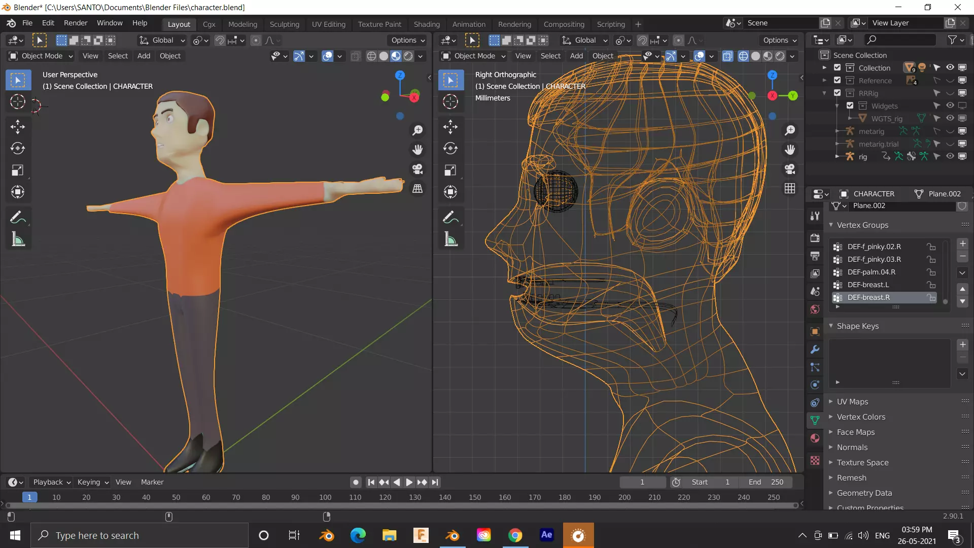 A character 3d modelled Low-poly 3D model_0