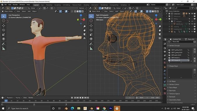 A character 3d modelled Low-poly 3D model