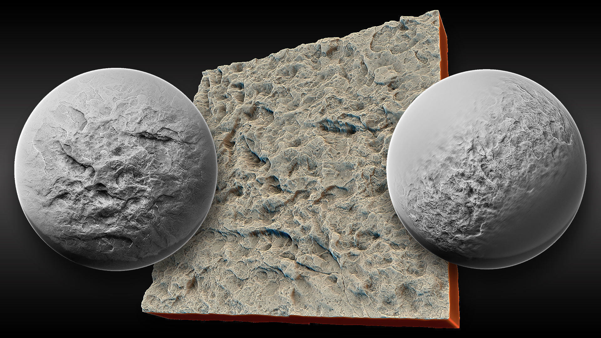 Ultra HQ Terrain Seamless Sculpt Zbrush brushes and Alphas Vol8 3D model_40