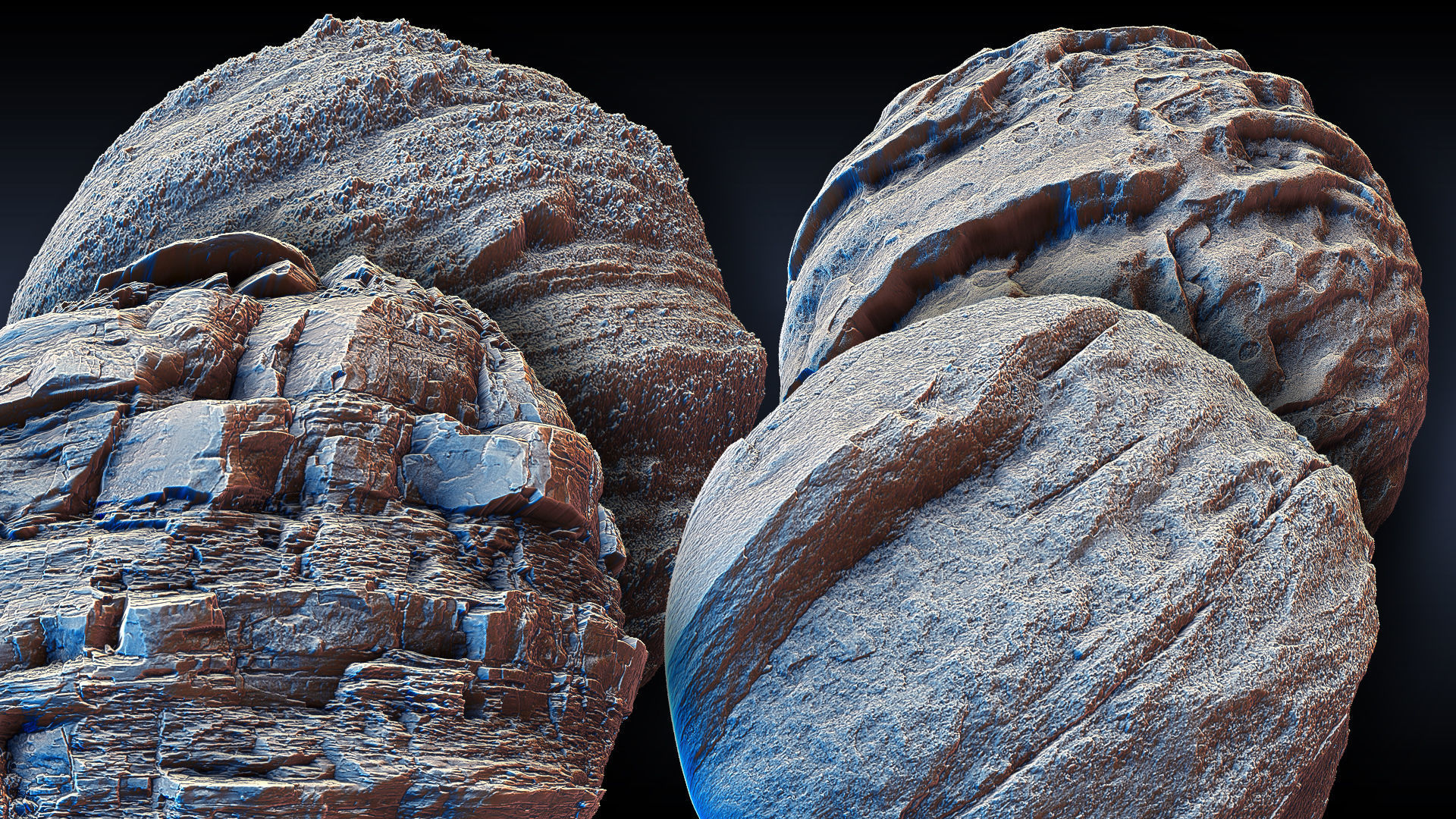 Ultra HQ Terrain Seamless Sculpt Zbrush brushes and Alphas Vol8 3D model_1