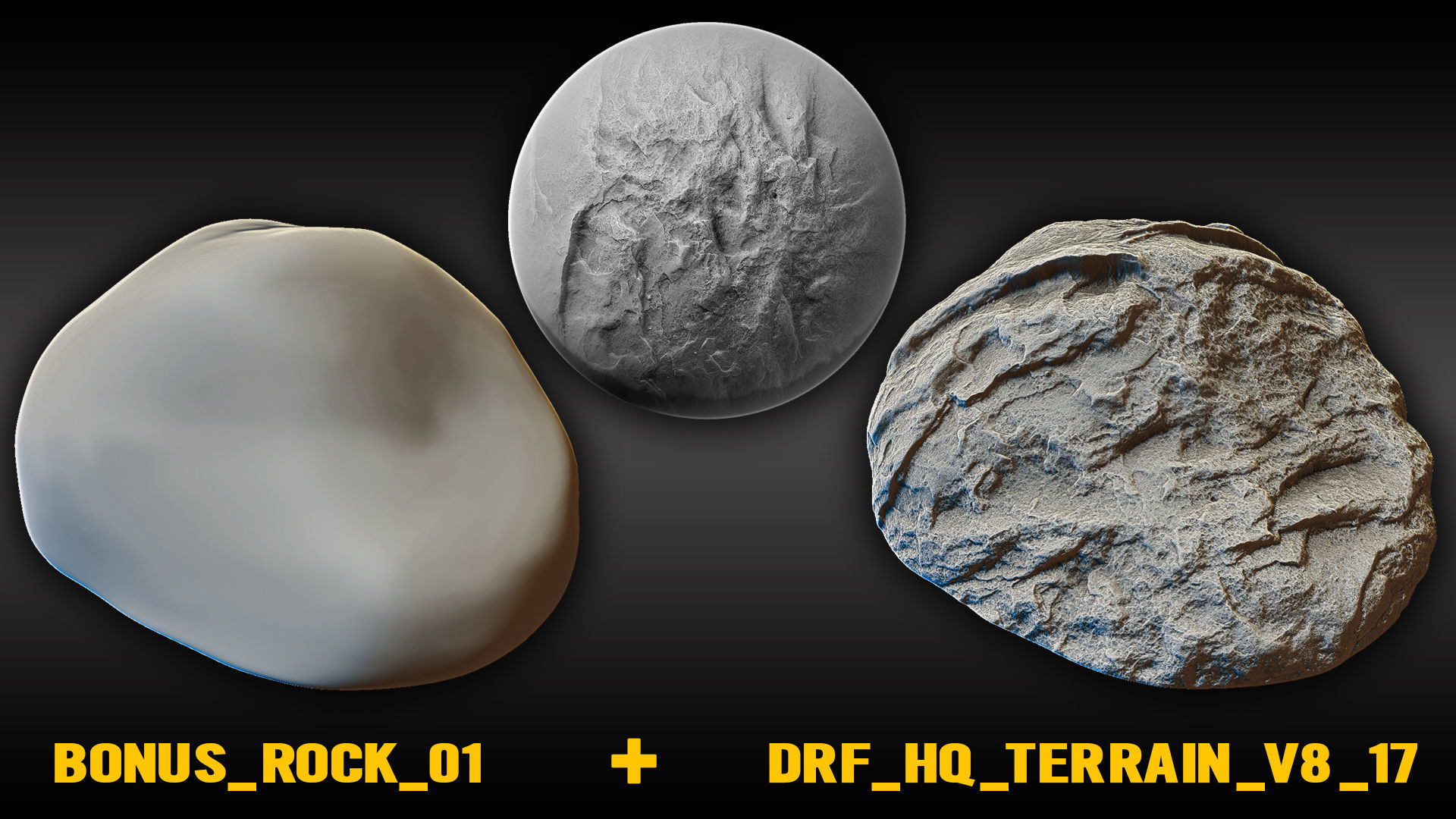 Ultra HQ Terrain Seamless Sculpt Zbrush brushes and Alphas Vol8 3D model_5