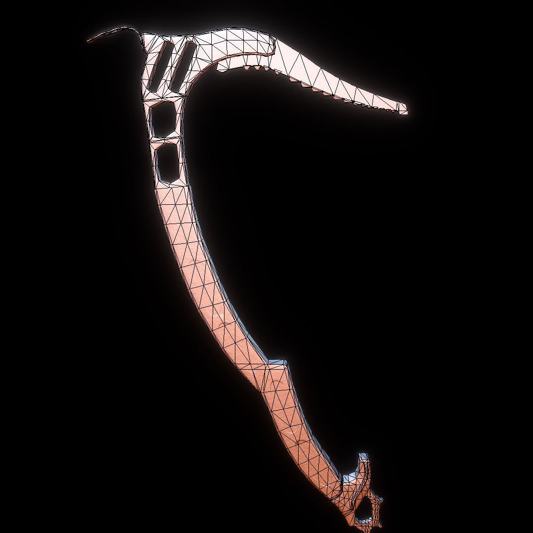 Ice Axe Low-poly 3D model_3