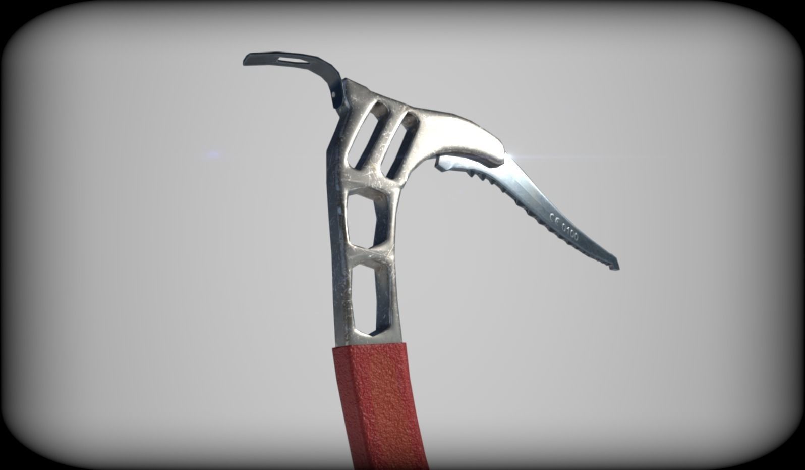 Ice Axe Low-poly 3D model_4