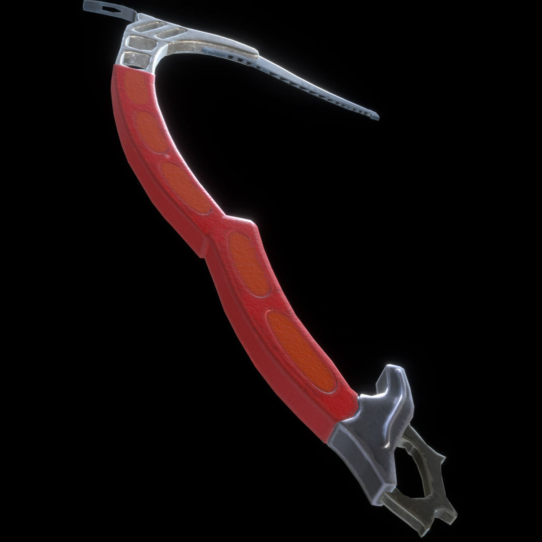 Ice Axe Low-poly 3D model_1