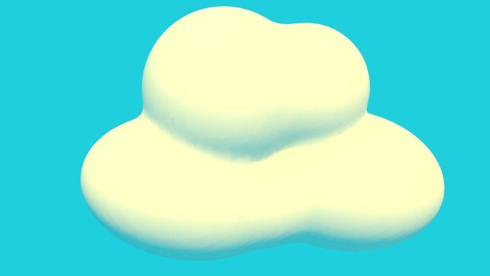 Low Poly Clouds Free low-poly 3D model_2