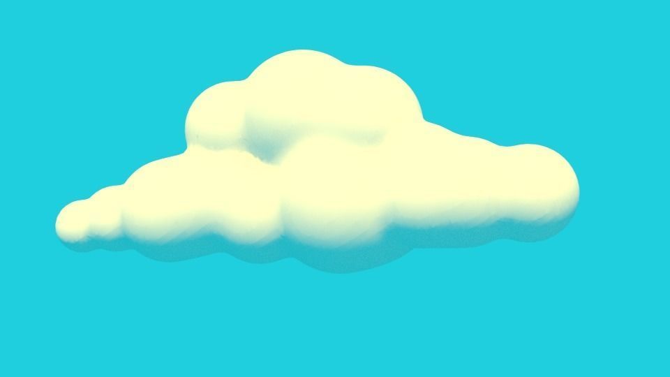 Low Poly Clouds Free low-poly 3D model_1