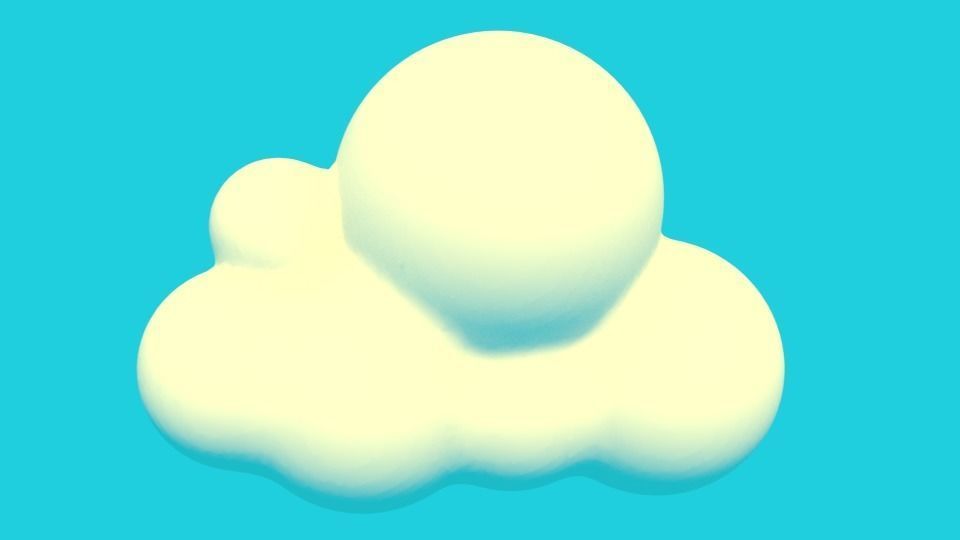 Low Poly Clouds Free low-poly 3D model_5